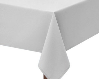 100% Egyptian Cotton Tablecloths, White