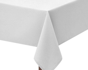100% Egyptian Cotton Tablecloths, White