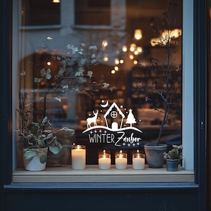 Window picture Christmas, decoration Christmas, decoration mirror, sticker window, sticker mirror, cozy, decoration minimalist