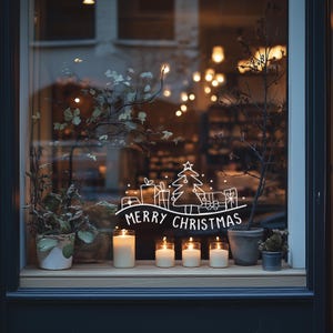 Window picture Christmas, decoration Christmas, decoration mirror, sticker window, sticker mirror, cozy, decoration minimalist,