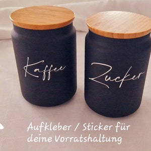 Beschriftung, Vorratsglas, Vorratsglas Beschriftung, Schriftzüge, Aufkleber, Sticker Bild 1