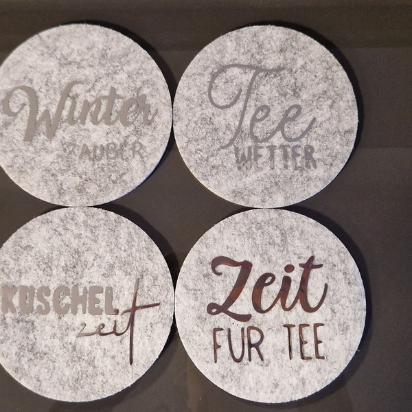 Untersetzer Glas/ Tasse, Untersetzer aus Filz, Dekoration, Modern, Weihnachten