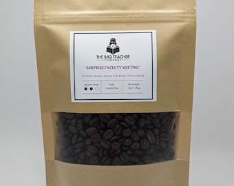 Surprise Faculty Meeting Coffee, Costa Rica Coffee, Fresh Roasted Coffee, Whole Bean Coffee, Teacher Appreciation Gift, Christmas Gift