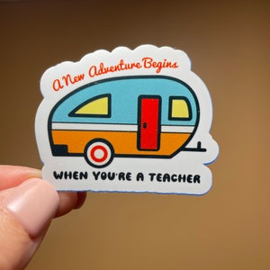 A New Adventure Begins Sticker| Vinyl Sticker| Sarcasm Funny Sticker| Teacher Sticker| Water Bottle Sticker| Teacher Appreciation