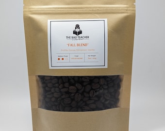 Fall Blend-House Blend, Cinnamon Vanilla Flavored Coffee,Fresh Roasted Coffee, Whole Bean Coffee, Teacher Appreciation Gift, Christmas Gift