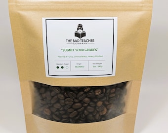 Submit Your Grades Moka Java Coffee- Medium Roast, Fresh Roasted Coffee, Whole Bean Coffee, Teacher Appreciation Gift, Christmas Gift