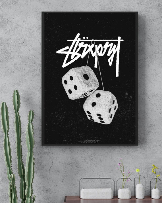 Printable Stussy Wall Art Poster Stussy Dice Wall Art Poster