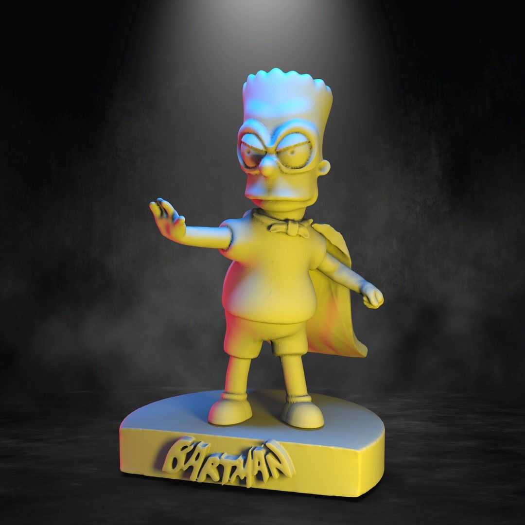 Bart the Simpsons Figure Superhero Bart Model American - Etsy