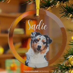 Personalized Dog Picture Ornament, Custom Puppy Ornament, Gift For Pet Lovers, Christmas Gifts, Gift For Dog Owners, Christmas Ornament