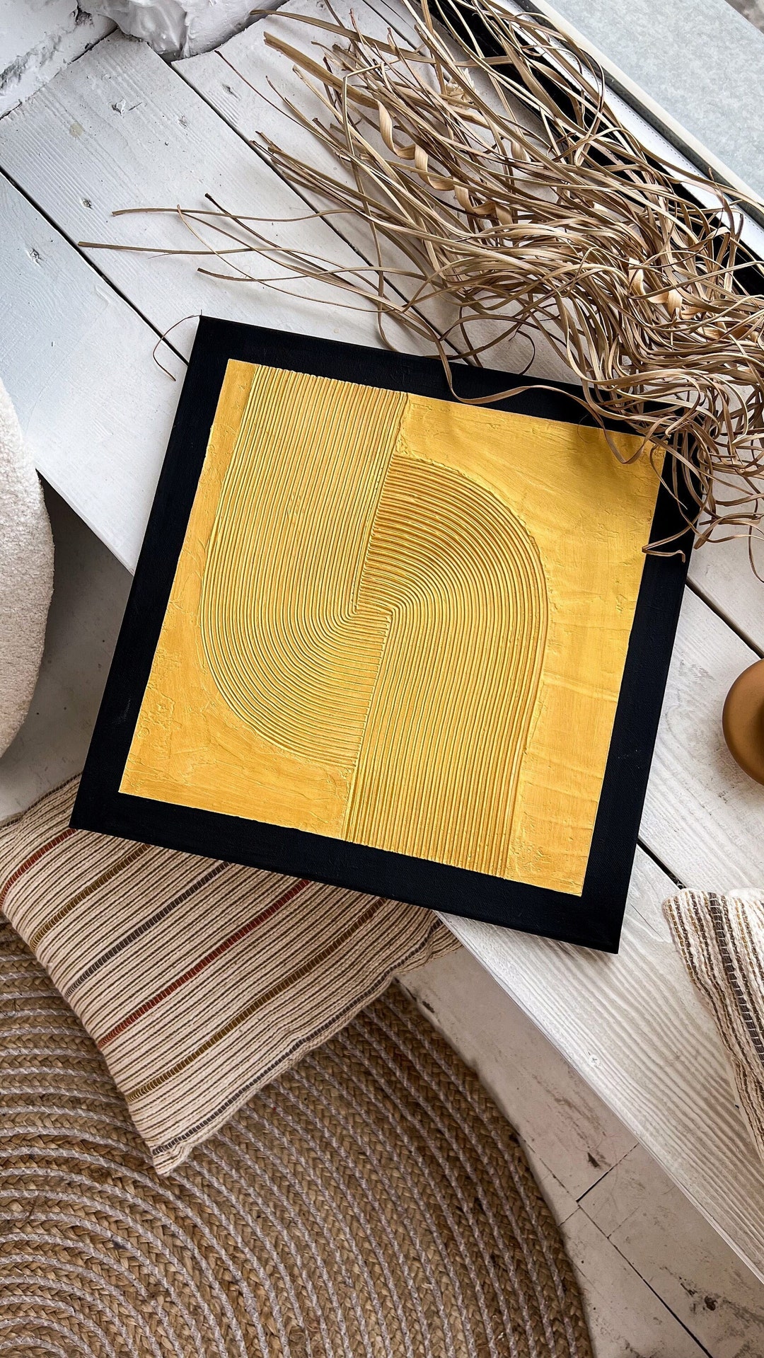 Canvas Wall Art Foyer Home Decor Plaster Wall Art 3D Wall Art Balcony