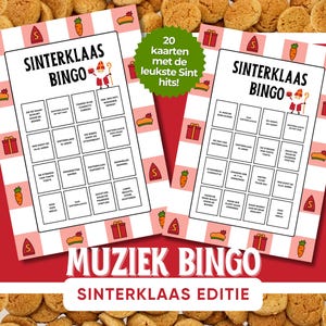 Sinterklaas Bingo, Sint Spel, Printbaar Spel voor Pakjesavond, Cadeauspel, Muziek Bingo, Bingo Kaarten, Familie, Kinderen, Nederlands
