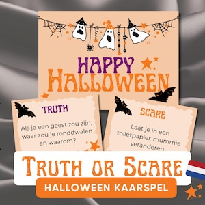 Juego de cartas Halloween Verdad o Susto || Juego familiar de Halloween || Partido grupal del 31 de octubre || holandés || Holandés