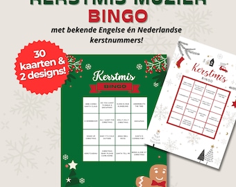Christmas play || Christmas Music Bingo || Printable Game for the Holidays || Dutch || Dutch