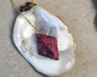 Beautiful fairy necklace: Aesthetic handmade jewelry in stainless steel and polymer clay for the contemporary boho woman