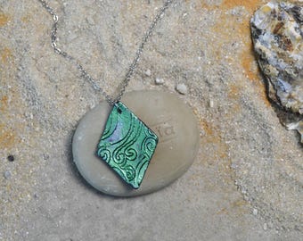 Beautiful fairy necklace: Aesthetic handmade jewelry in stainless steel and polymer clay for the contemporary boho woman