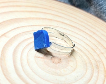 Bague d'été Azur : Bijou en acier inoxydable et argile polymère