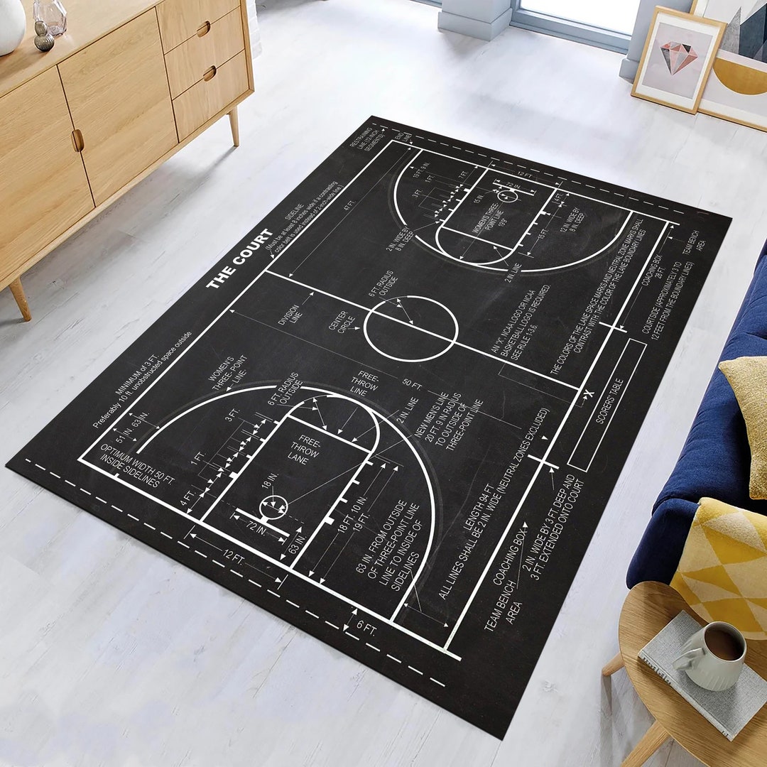 Basketball Court Rug, Basketball Field Rug, Sport Rug,custom Rug, Kids