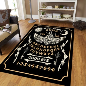 Ouija Board Rug, Spirit Board Rug, Horror Rug, Gothic Rug, Witch Rug, Halloween Rug, Rug For Halloween, Living Room Rug, Area Rug