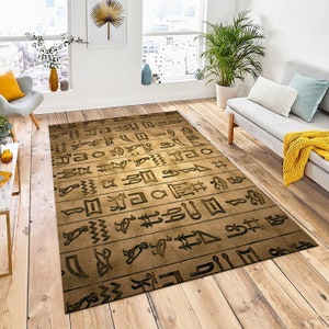Egypt Rug, Ancient Rug, Hieroglyph Rug, Anubis Rug, Egyptian Decor, For Living Room Rug, Cool Rug, Area Rug, Housewarming Gift, Custom Rug