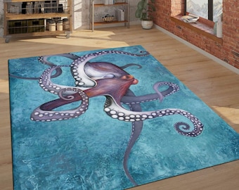 Oktopus Teppich, Modernes Wohndekor