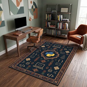 Python Developer Rug, Engineer Carpet, Software Mat, Study Room Decor bild 3