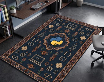 Python Developer Rug, Engineer Carpet, Software Mat, Study Room Decor