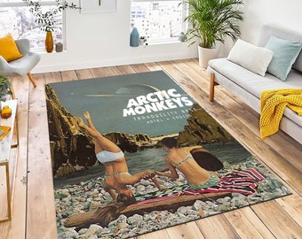 Tappeto grafico Arctic Monkeys, arredamento massimalista alla moda