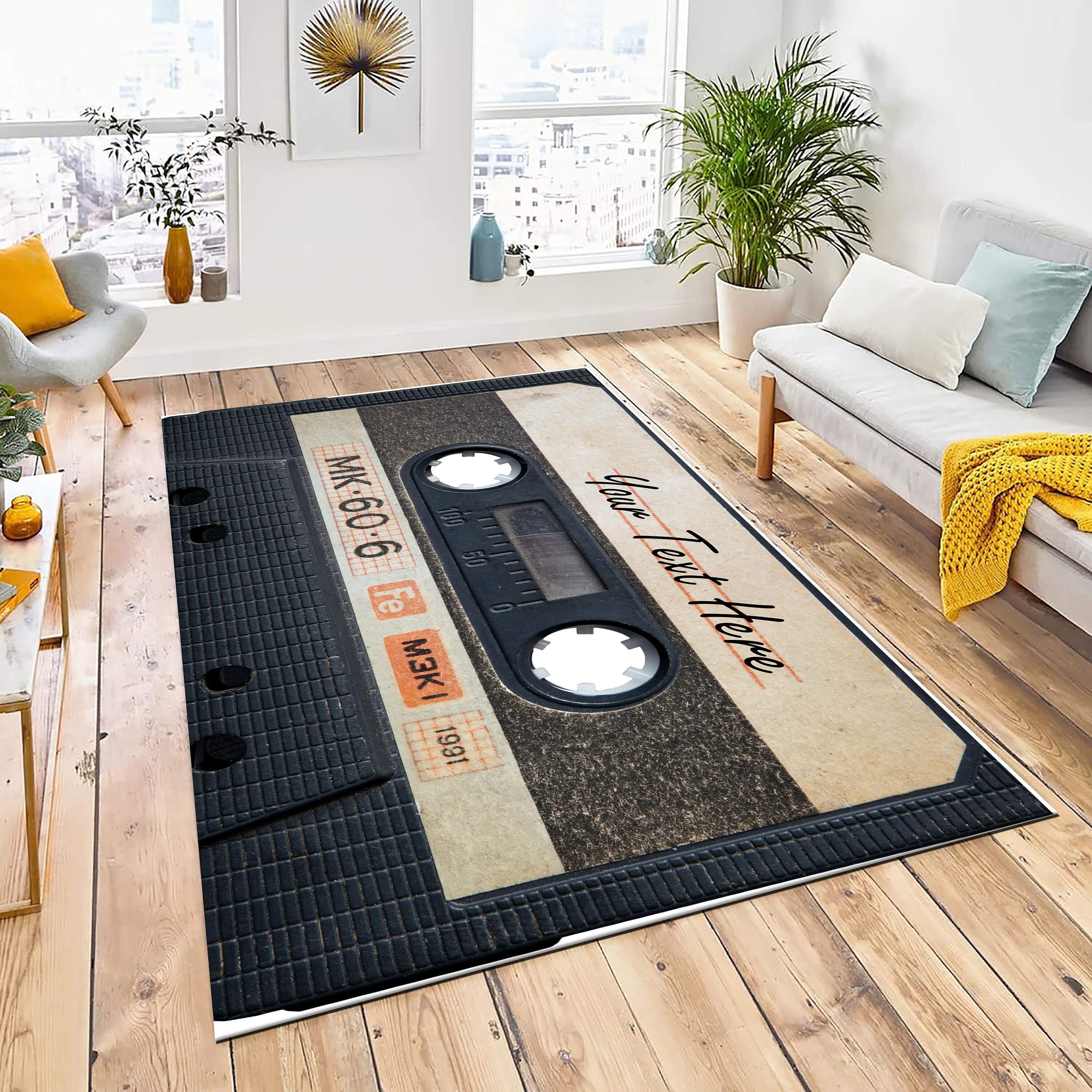 Personalized Cassette Tape Rug, 90s Retro Music Decor - Etsy