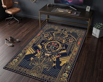 Gamer Rug, Modern Art Rug, Inspired Designs Rug, Cool Rug, Office Decor, Gift For Him, Home Decor, Area Floor Rugs, For Birthday
