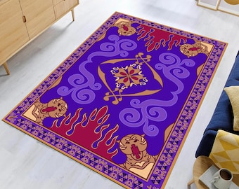 Aladdin Magic Carpet Rug, Non-Slip Cotton Blend