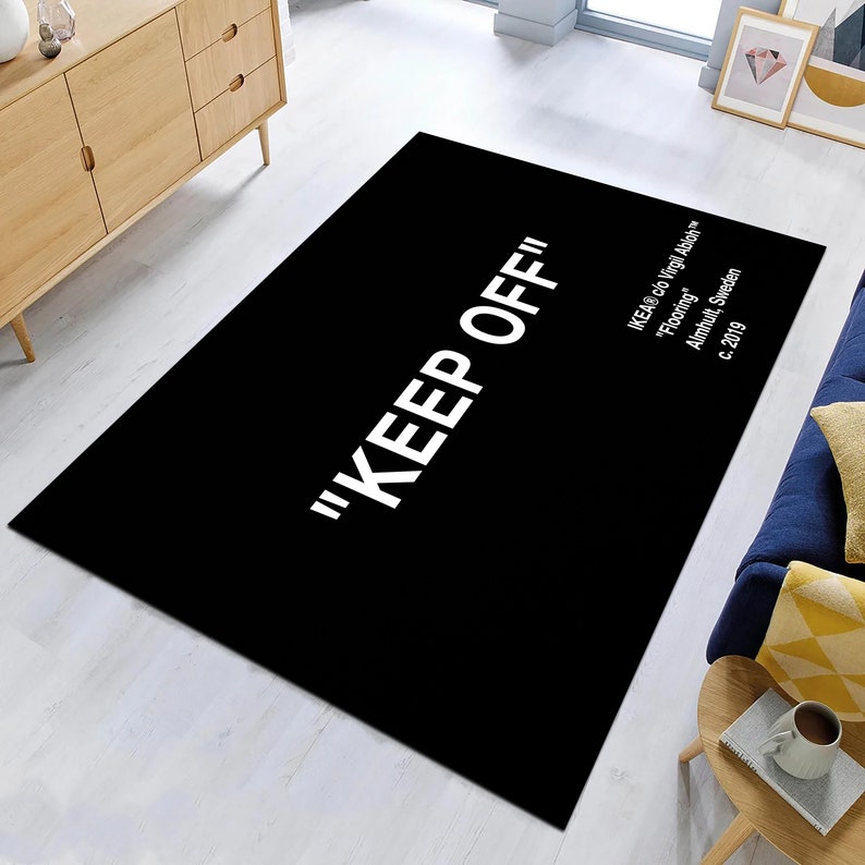 Keep off Rug off White Rug Living Room Rug Keepoff Pattern Etsy Australia