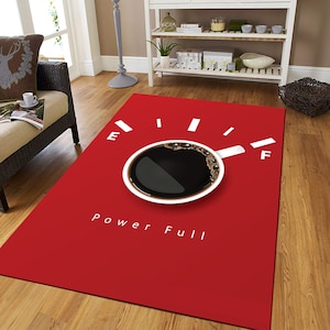 Coffee Rug, Kitchen Rug, RedRug, Drink Rug, Coffe Theme, Coffee Cup, Gift For Him, Kids Room Rug, Fashion Rug, For Living Room, Popular Rug