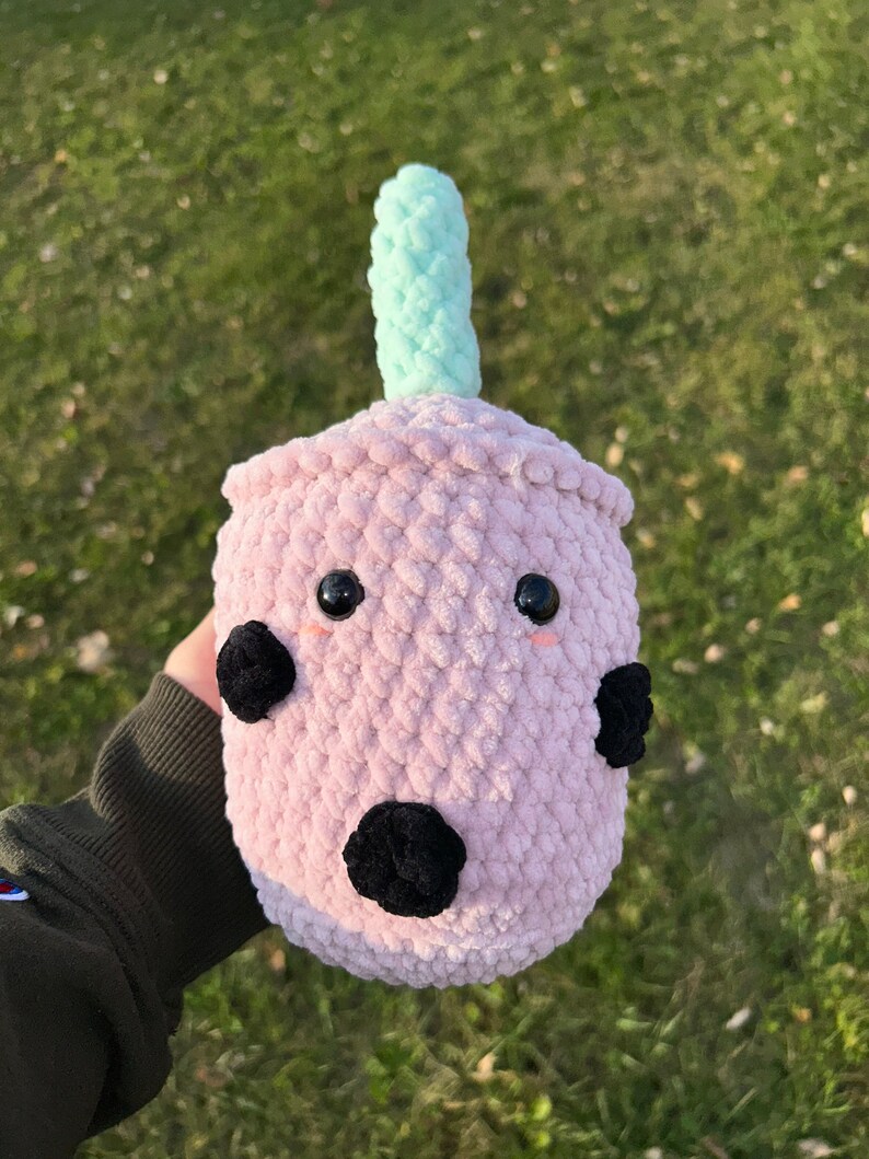 Crochet Boba Tea Crochet Bubble Tea Stuffed Animal Amigurumi Gift Toy