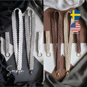 Patrón de llavero de crochet, 2 en 1, muñequera, llavero, cordón, correa: fácil paso a paso, personalizable, inglés (términos de EE. UU.), sueco