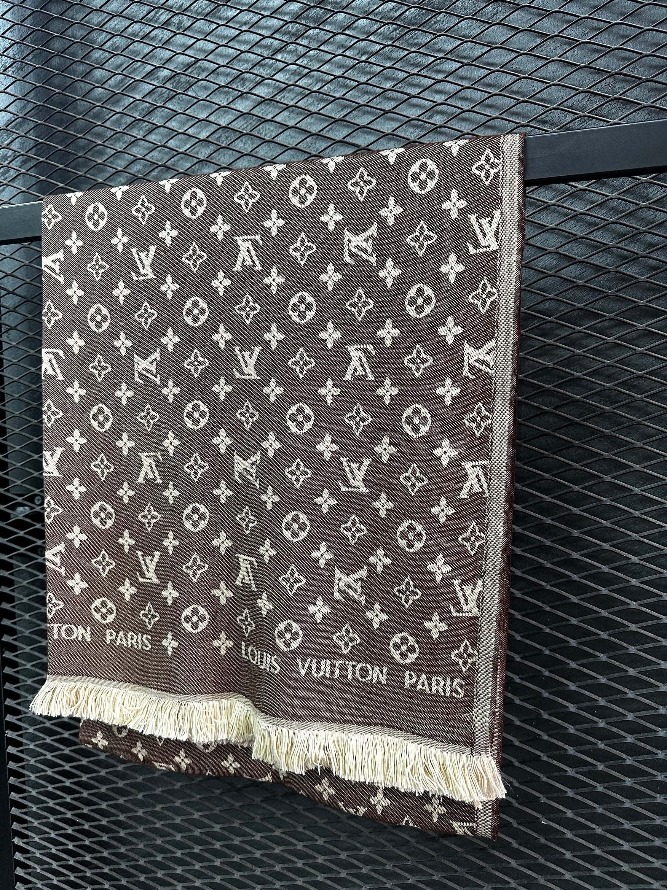 Louis Vuitton Beach Towel Bath Towel Blue White Monogram with Box 2022  MP3347