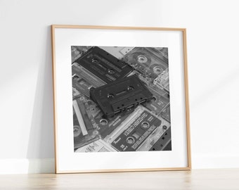 Retro Cassette Tape Print: 80s Music Photography (Digital Download)