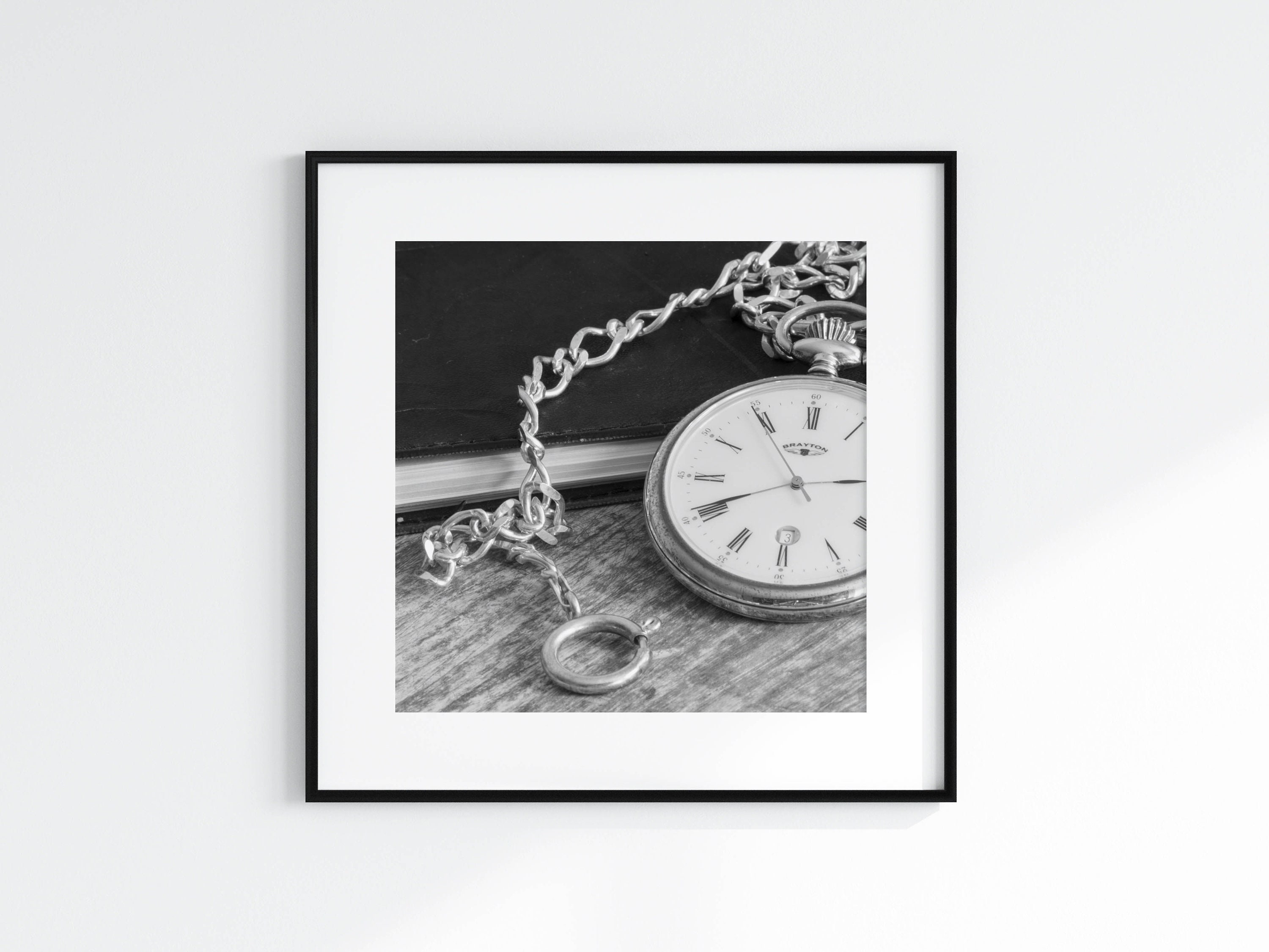 Vintage VP Art Black and White Office Time Watch Pocket watch face vector Black and White Stock Photos  main image 2