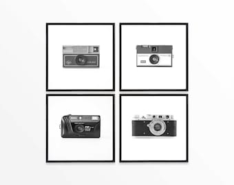 Vintage Film Camera Photography Print Set: Retro Wall Art (Digital Download)
