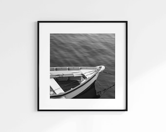 Stampa nautica minimalista: illustrazioni di barche a vela e da pesca costiere (download digitale)