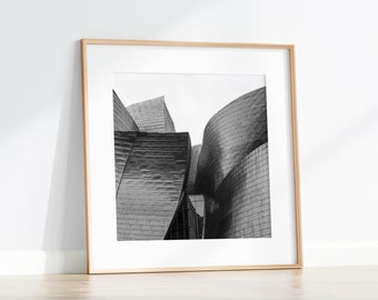 Black and White Architecture Print: Modern Office Decor, Printable Wall Art (Digital Download)