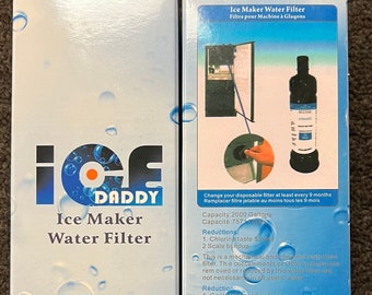 2 Packs F2WC9l1 Whirlpool, KitchenAid Brand-New IceDaddy Ice Maker Water Filter Model No. AQF-113BR