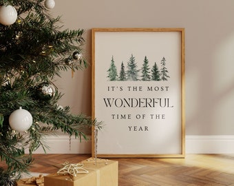Christmas Printable Wall Art, Wonderful Time of Year (Digital Download)