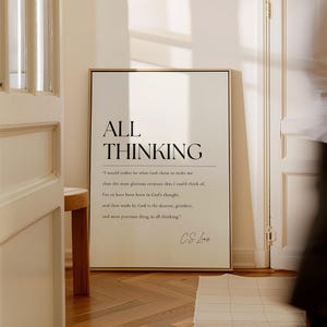 Arte de pared con cita de C.S Lewis, Preferiría ser, Impresión con cita cristiana, Cita inspiradora, Arte de pared de C.S Lewis, Arte de pared para guardería, Cita para dormitorio