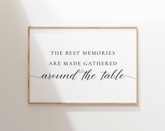 Memories Around The Table Print, Kitchen Dining Decor (Digital Download)