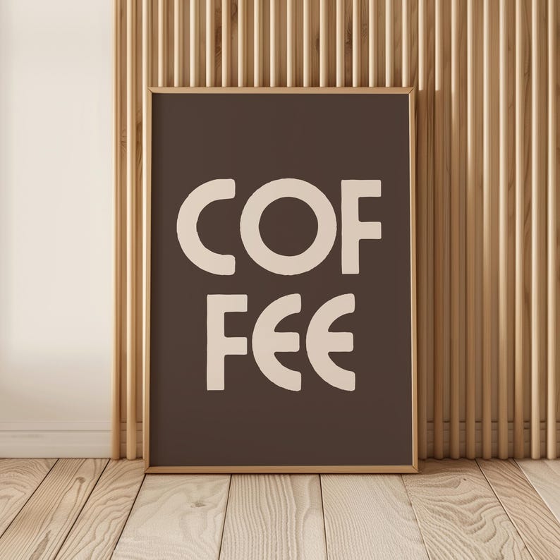 Coffee Typography Print, Coffee Wall Art, Coffee Poster, Coffee Bar ...