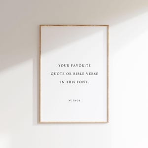 Custom Quote Printable, Custom Wall Art, Personalized Quote Wall Art, Personalized Digital Print, Custom Text Print, Minimal Custom Quote