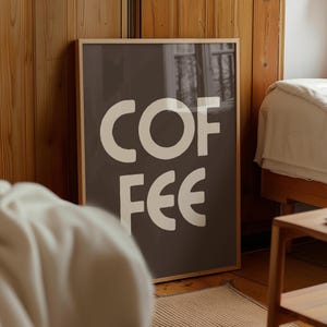Coffee Typography Print, Coffee Wall Art, Coffee Poster, Coffee Bar ...
