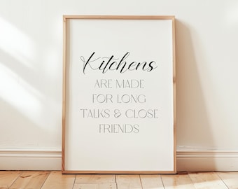 Kitchens are Made Printable, Minimalist Kitchen Decor (Digital Download)