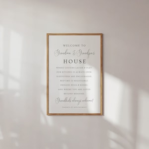 Welcome to Grandma & Grandpa&#39;s House, Grandparent Gift, Grandparents House Printable, Grandma Gift, Grandpa Gift, Wall Art, Entryway Prints