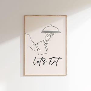 Let&#39;s Eat Printable, Let&#39;s Eat Kitchen Wall Art, Kitchen Quote, Kitchen Wall Decor, Dining Room Wall Art, Dining Room Prints, Let&#39;s Eat Sign